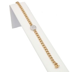 14Krt gouden Gourmet armband met Briljant 0.52Ct.