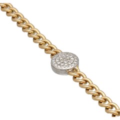 14Krt gouden Gourmet armband met Briljant 0.52Ct.