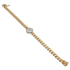 14Krt gouden Gourmet armband met Briljant 0.52Ct.