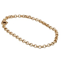 Massief gouden Jasseron armband,14 krt.