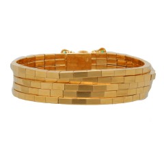 18 krt gouden Armband met Turqois-Smaragd en Robijn