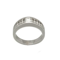 18 Krt Witgouden fantasie ring met Briljant 0.70 Ct