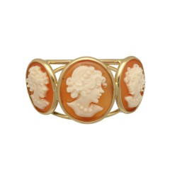 18 krt gouden ring met Camee.