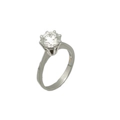 Witgouden Solitair ring met Briljant 2.01 Ct