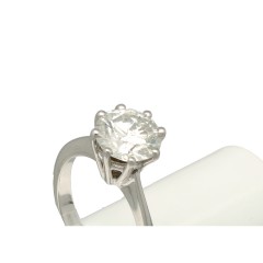 Witgouden Solitair ring met Briljant 2.01 Ct