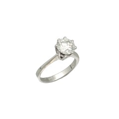 Witgouden Solitair ring met Briljant 2.01 Ct