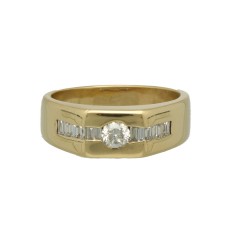 Geelgouden Fantasie Diamant Ring ca. 0.45 ct