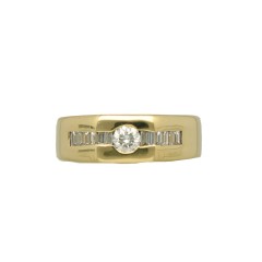 Geelgouden Fantasie Diamant Ring ca. 0.45 ct