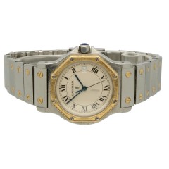 Cartier Santos Ronde Goud/Staal Octagon 