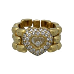 18 krt Chopard Happy Diamonds Ring 0.90 Ct