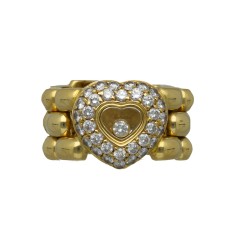 18 krt Chopard Happy Diamonds Ring 0.90 Ct