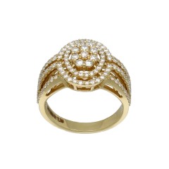 Geelgouden Entourage Briljant ring 1.20 Ct.