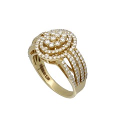 Geelgouden Entourage Briljant ring 1.20 Ct.