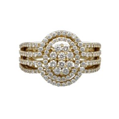 Geelgouden Entourage Briljant ring 1.20 Ct.