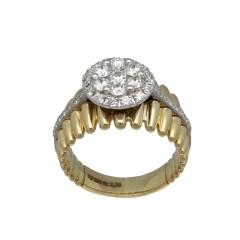 14 Krt gouden Fantasie Briljant ring 1.28 Ct