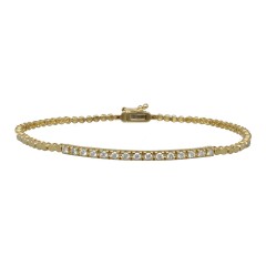 14 Krt Gouden Armband met Briljant 0.38 Ct.