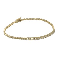 14 Krt Gouden Armband met Briljant 0.38 Ct.