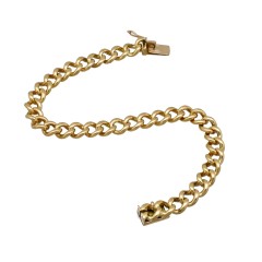 14 Krt. massief gouden gourmet schakelarmband