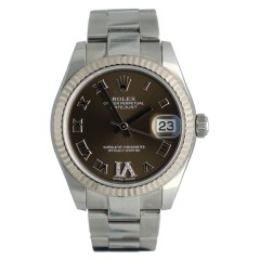 Rolex Datejust 31 Brown/Diamond Dial Ref: 178274