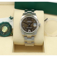 Rolex Datejust 31 Brown/Diamond Dial Ref: 178274