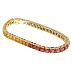 18 krt geelgouden Rainbow Armband