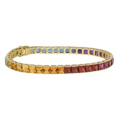 18 krt geelgouden Rainbow Armband