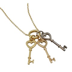 Tiffany & Co 18K. Gold Key Necklace 