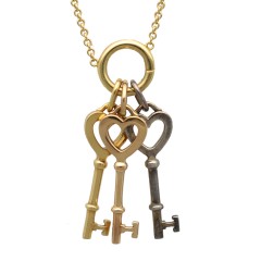 Tiffany & Co 18K. Gold Key Necklace 