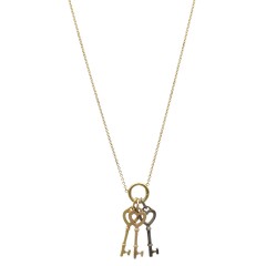 Tiffany & Co 18K. Gold Key Necklace 
