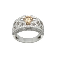 1.25 Ct Brown Diamond Entourage ring.Totaal ca. 2.5 Ct