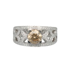 1.25 Ct Brown Diamond Entourage ring.Totaal ca. 2.5 Ct