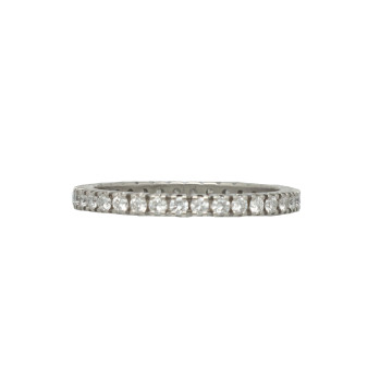 Witgouden ring rondom bezet met briljant 1.05ct