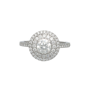 18Krt. Witgouden Zizov Solitaire ring 1.35ct
