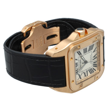 Cartier Santos 100 XL Rosé Goud Full Set.