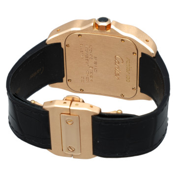 Cartier Santos 100 XL Rosé Goud Full Set.