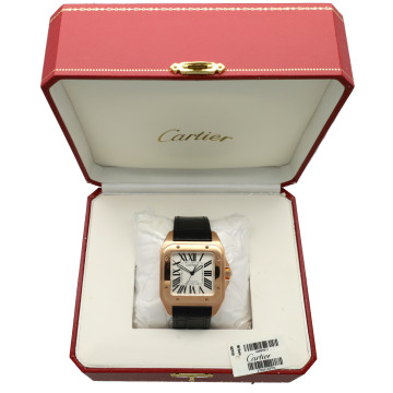 Cartier Santos 100 XL Rosé Goud Full Set.