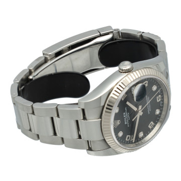 Rolex OP Date 34mm Black/diamond dial Ref. 115234