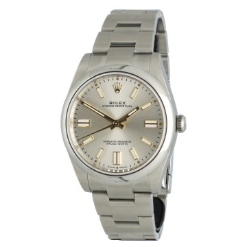 Roex Oyster Perpetuel 41 Silver index Ref. 124300