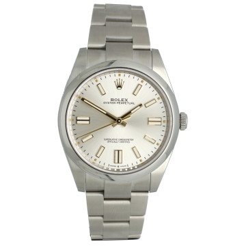 Roex Oyster Perpetuel 41 Silver index Ref. 124300