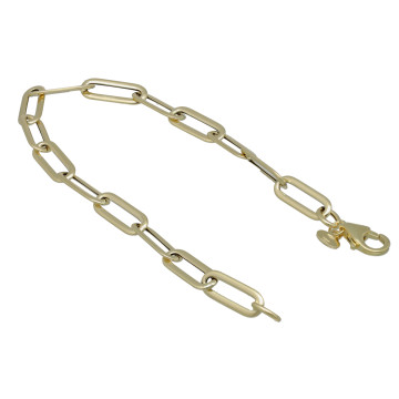 14 Krt Gouden  Armband Paperclip