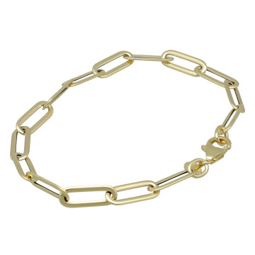 14 Krt Gouden  Armband Paperclip