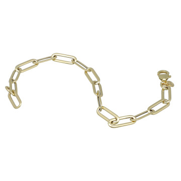 14 Krt Gouden  Armband Paperclip