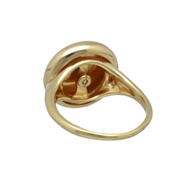 Maison Tabbah Ring model Beret 18 Krt Goud.