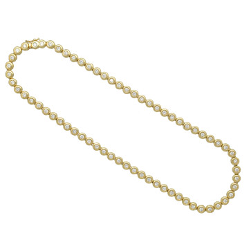 18Krt. geelgoud Tennis collier 6.7Ct. Briljant 