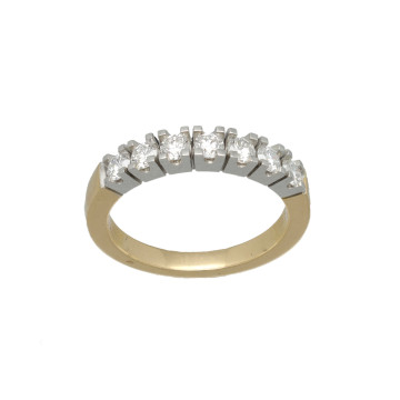 14 Krt Alliance ring met Briljant 0.70Ct. 