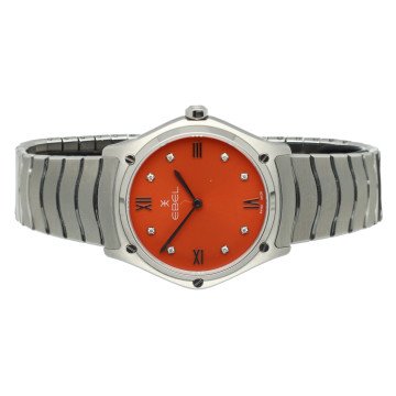 Ebel Sport Classic Diamond  Red Dial