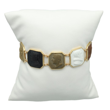 Antiek Gouden Lava Camee Armband