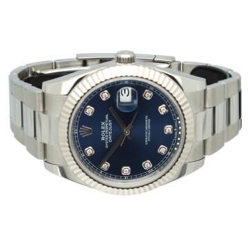 Rolex Datejust 41 Ref.126334 Oyster/Blue Diamonds
