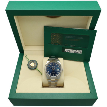 Rolex Datejust 41 Ref.126334 Oyster/Blue Diamonds