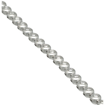 18 Krt Witgouden Tennis Armband ca. 1.15 Ct
